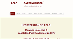 Desktop Screenshot of polo-gartenhaeuser.de