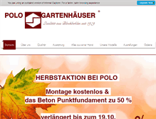 Tablet Screenshot of polo-gartenhaeuser.de